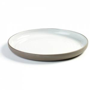 Bord l diam. 26,8cm. Dusk antracietgrijs wit Serax