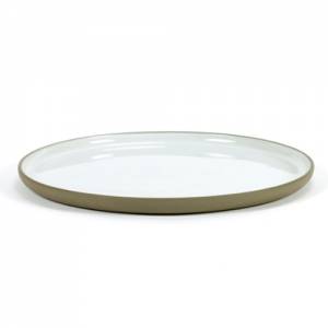 Serveerbord diam. 25cm. Dusk antracietgrijs wit Serax