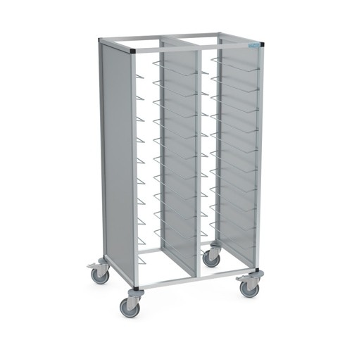 TRAYS/CLEARANCE TROLLEY 2 COMPARTMENTS 4X EURONORM AND 2/28 H. 145CM. HUPFER