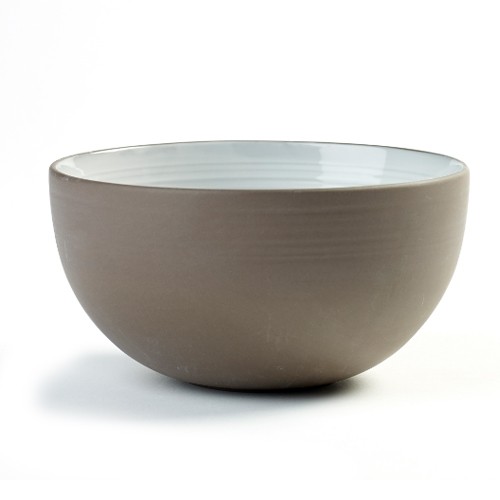 BOL DE SERVICE GRAND DIAM. 15 CM. CRÉPUSCULE GRIS ANTHRACITE BLANC SERAX