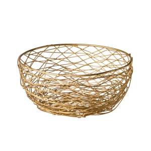 WIRE BASKET GOLD DIAM. 26.5CM.