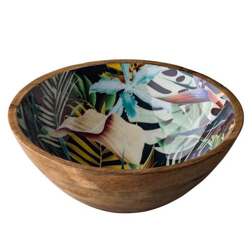 SCHÜSSEL HOLZ DURCHM. 30CM. BOTANISCH