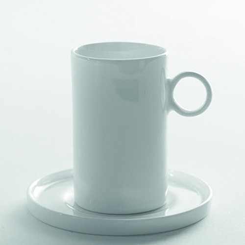 TASSE UND UNTERTASSE RISTRETTO DURCHM. 4,3 cm. HG. 7CM. GEOMETRIE A. VAN HOEY SERAX