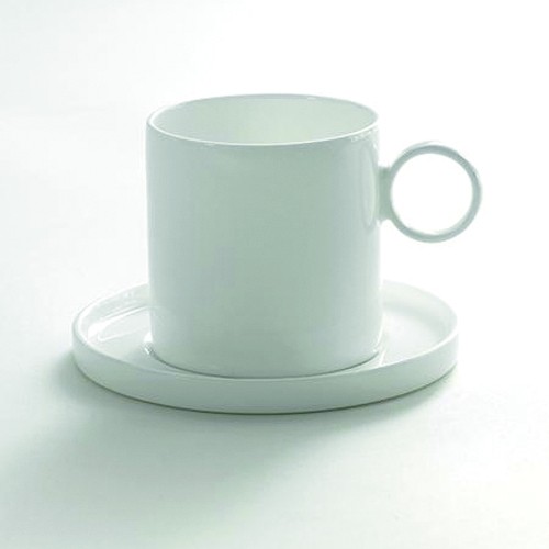 TASSE ET SOUCOUPE CAFÉ DIAM. 6CM. HG. 10CM. GEOMETRIE A. VAN HOEY SERAX
