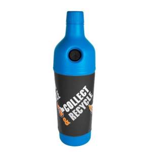 POUBELLE PETMAN CONT. 210LTR. DIAM. 58CM. HG. 180CM. COULEUR BLEU NOIR WRAP