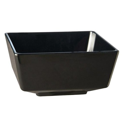 Schaal vierkant afm. 5,5x5,5cm. melamine kleur zwart