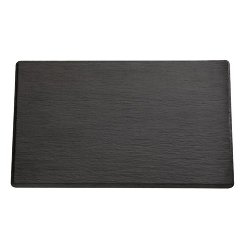 PLAT GN2/4 MÉLAMINE DIM. 53X16,2CM. EN LOOK ARDOISE AVEC PIEDS COULEUR ANTHRACITE
