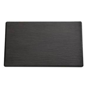 PLAT GN2/4 MÉLAMINE DIM. 53X16,2CM. EN LOOK ARDOISE AVEC PIEDS COULEUR ANTHRACITE