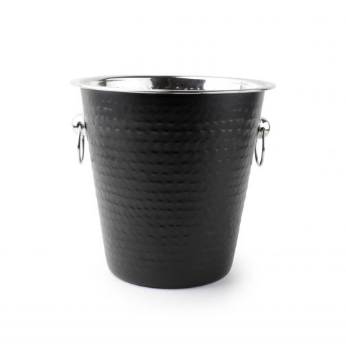 SEAU A CHAMPAGNE DIAM. 21,5 cm. H21CM. BAR NOIR BONBISTRO