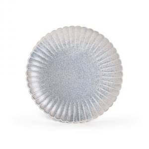 ASSIETTE PLATE DIAM. 25,5 cm. DUNE DÉLAVÉE BLEUE F2D