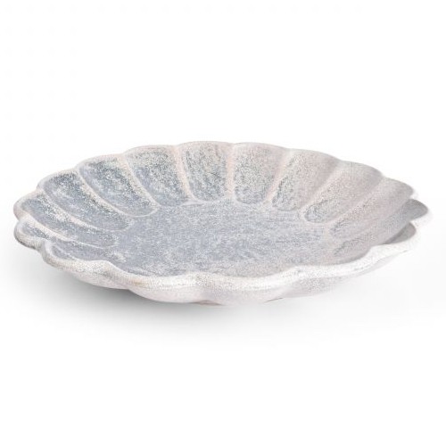 TIEFER PLATTENDURCHM. 28CM. H4CM. BLAU VERBLASSTE DÜNE F2D