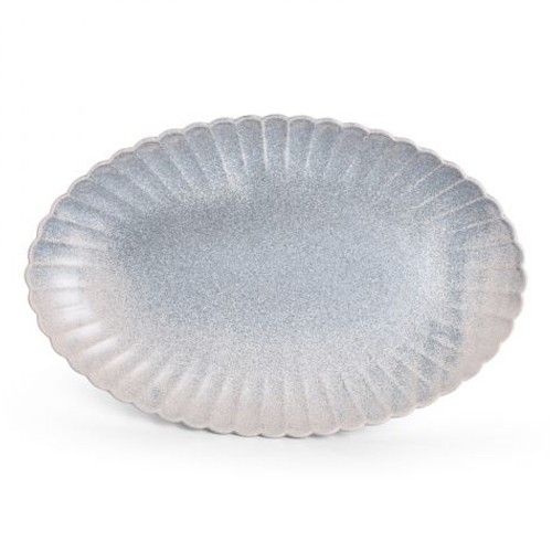 SERVING PLATE SIZE. 41X26CM. BLUE FADED DUNE F2D