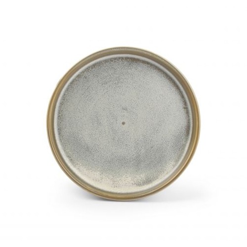 FLACHBRETT DURCHM. 13,5 cm. H3CM. GRÜNER USKO F2D