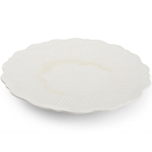 FLACHER TELLER 29CM WEISSER FLORET CHIC