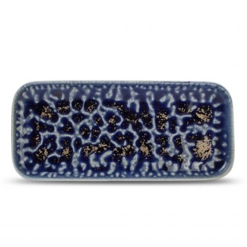 PLAT DE SERVICE DIM. 22X10CM. OXYDE DE COBALT F2D