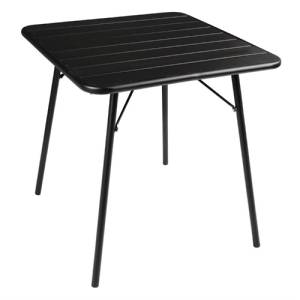 TABLE DIM. 70X70CM. HGT. 70CM. FOLDING BLACK STEEL