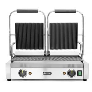 CONTACT GRILL DOUBLE GROOVED, SIZE 57X37X21CM. 230V/3600W HENDI