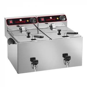 Friteuse inh. 9ltr. + 9ltr. 2x230/6500w Caterchef