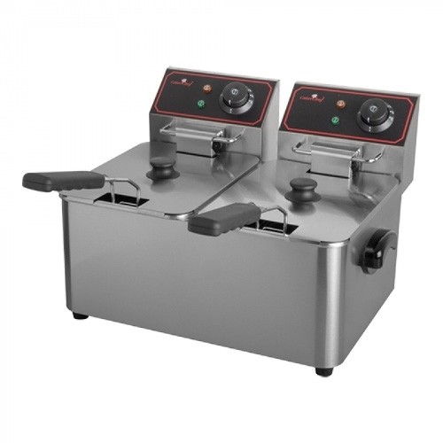 Friteuse inh. 5ltr. + 5ltr. 2x230/4000w Caterchef
