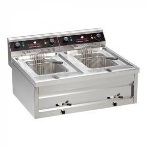 FRITEUSE CONT. 12LTR. +12LTR. CATERCHEF 400V/18000W
