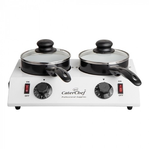 Schokoladen-/Soßenwärmer mit 2 Pfannen Fassungsvermögen 0,7Ltr. CATERCHIEF