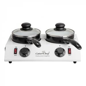 Schokoladen-/Soßenwärmer mit 2 Pfannen Fassungsvermögen 0,7Ltr. CATERCHIEF
