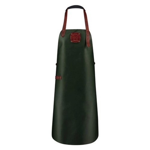 Leren schort green/cognac Classic Witloft
