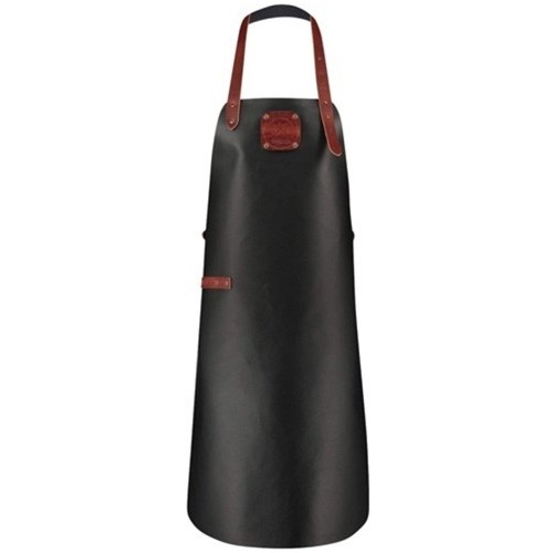 TABLIER EN CUIR NOIR PUR/COGNAC CLASSIC XXL CHICORY