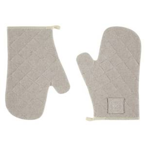 LOT DE 2 MITAINES DE CUISINE EN COTON SAND CHICORY