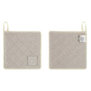 SET COTON POT MANIQUE 2 PIÈCES SABLE CHICORÉE