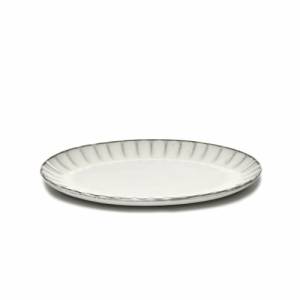 BOARD OVAL DIM. 25X17.5CM. H1.7CM. COLOR WHITE INKU TABLEWARE SERGIO HERMAN SERAX