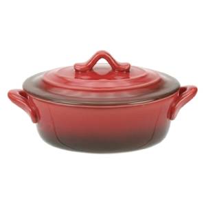 Ovenpotje ovaal inh. 25cl. rood