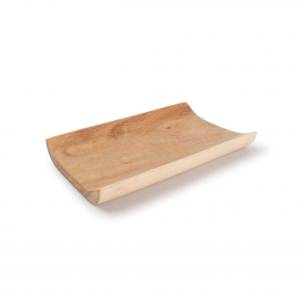 PLATEAU DE SERVICE BORD COURBÉ DIMENSIONS RECTANGULAIRES. 25X13CM. ACACIA PALLA BOIS&amp;NOURRITURE