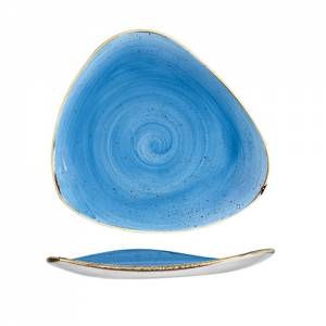 Bord driehoekig kleur Cornflower Blue afm. 22,9cm. Churchill Stonecast