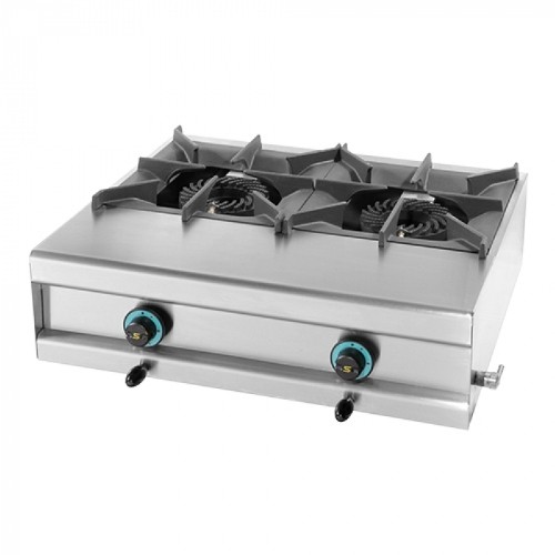 Gaskooktoestel met 2 branders