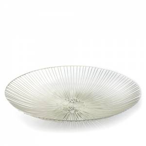 Schaal plat 'edo' diam. 50cm. HG. 7cm. kleur wit metal sculptures a. sciortino Serax