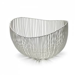 Schaal diep 'tale' afm. 31x29cm. HG. 21cm. kleur wit metal sculptures a. sciortino Serax