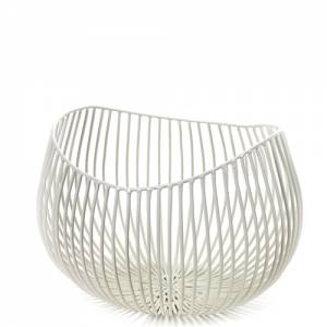 Schaal diep 'gio' afm. 23x20cm. HG. 16cm. kleur wit metal sculptures a. sciortino Serax