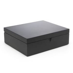 Theedoos 6-vaks uitvoering bamboe Black Bredemeijer