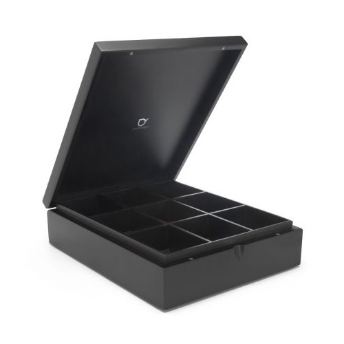 Teebox 9-Fächer Bambus Schwarz Bredemeijer