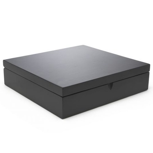 TEA BOX 12 COMPARTMENT BAMBOO BLACK BREDEMEIJER