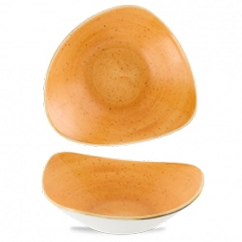 SCHALE DREIECKIGE FARBE MANDARINE GRÖSSE. 23,5 cm. CHURCHILL STONECAST