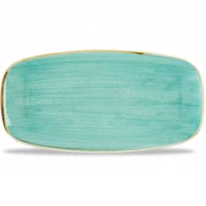 Bord rechthoekig kleur Mint afm. 35,5x18,9cm. Churchill Stonecast