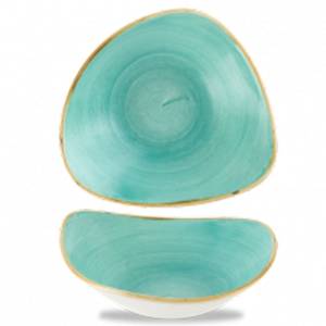 Schaal driehoekig kleur Mint afm. 23,5cm. Churchill Stonecast