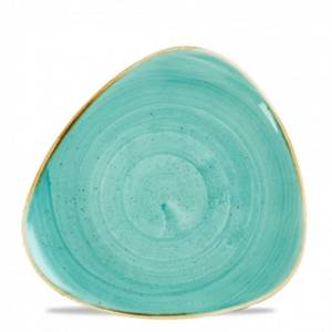 Bord driehoekig kleur Mint afm. 22,9cm. Churchill Stonecast