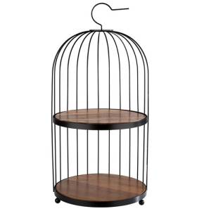 ETAGÈRE 2 LAYER BIRDCAGE DIAM. 26CM. HGT. 54CM.
