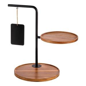 2-LAYER SHELVES DIM. 47X30CM. HGT. 44 CM. BLACK