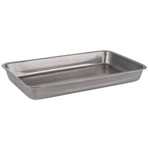 Dienblad Vintage afm. 25,5x16cm. hgt. 3cm. rvs