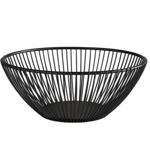 Mand zwart diam. 20cm. hgt. 8cm. zwart