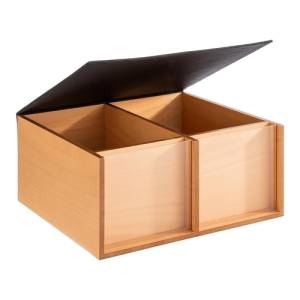 Buffetkast toast box afm. 33,5x36cm. hgt. 17,5cm. eikenhout